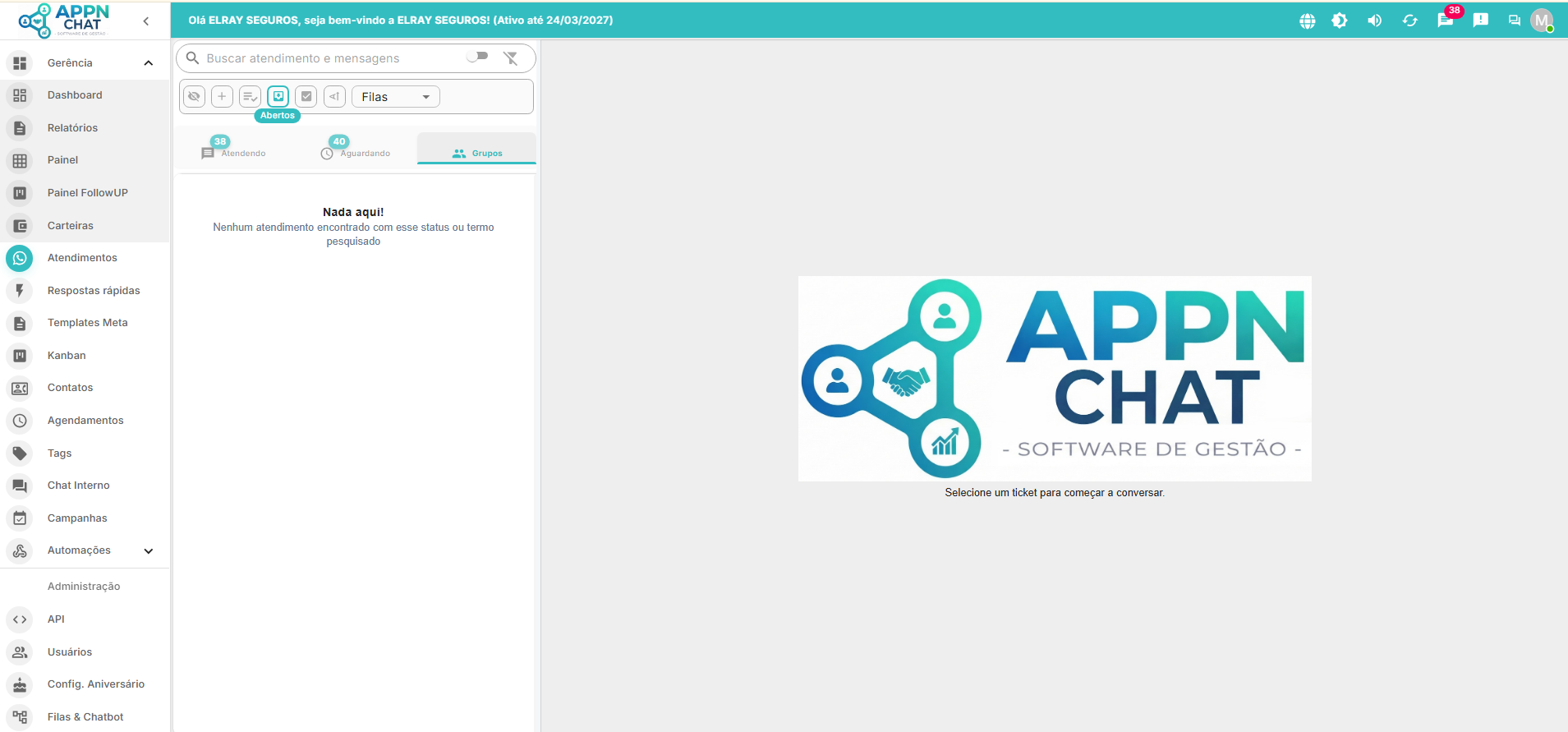 Dashboard APPN CHAT